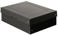 Archivbox Falken PURE Box Black A4, f&uuml;r bis zu 1250 Blatt, mit Beschriftungsfeld, L