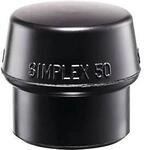 Schonhammerkopf SIMPLEX Kopf-&Oslash; 60mm Gum.schwarz mittelh.HALDER