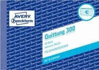 Quittung Avery Zweckform 300, inkl. MwSt., A6 Querformat, 1 Block mit 50 Blatt,