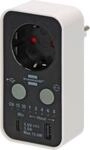 Brennenstuhl Timer-Steckdose mit LED-Anzeige, 1x USB A, 1x USB-C, Countdown 15 Min