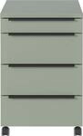 Rollcontainer, 4 Schubladen inkl. Utensilienfach, B 420 x T 600 x H 630 mm,