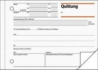 sigel&reg; Quittungen mit MWSt.-Nachweis QU625, DIN A6 quer, 2 x 50 Blatt