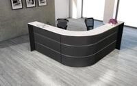Winkeltheke Faro, mit Ablage- und Seitenplatten, melaminharzbeschichtet, ABS-Kanten,