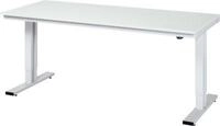 Arbeitstisch Serie adlatus 300, Melamin-Platte, B 2000 x T 800 x H 720 - 1120 mm