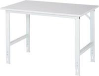 Arbeitstisch, Melamin-Platte, B 1250 x T 800 x H 760-1080 mm