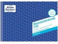 AVERY&reg; Zweckform Materialanforderung Nr. 1110, wei&szlig;/gelb, 1 Blatt Blaupapier