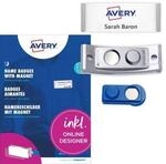 Avery Zweckform POL20MA66-20DR Namensschilder 68 x 22 mm, Edelstahl-Optik,