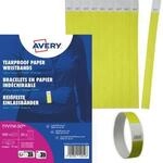 Avery Zweckform TYVYW-50 Einlassb&auml;nder 19 x 256 mm, Neongelb, Tyvek, nummeriert, 500