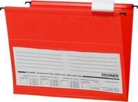 EICHNER H&auml;ngemappen,f&uuml;r Formate bis DIN A4, &Ouml;ffnung seitlich, PVC, rot, 10 St&uuml;ck