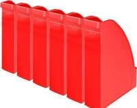 LEITZ&reg; Stehsammler 2476, R&uuml;ckenbreite 70 mm, Polystyrol, 6 St&uuml;ck, rot