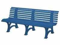 Parkbank, 4-Sitzer, L 2000 mm, blau