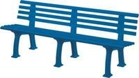 Gartenbank, 4-Sitzer, L 2000 mm, blau