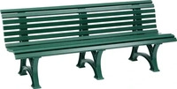 Parkbank, 4-Sitzer, L 2000 mm, gr&uuml;n