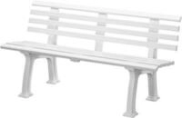 Gartenbank, 3-Sitzer, L 1500 mm, wei&szlig;