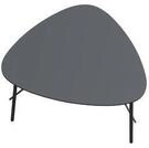 Beistelltisch meet by Paperflow Lazy, Trapezform, furniertes MDF, Stahlgestell, B 605