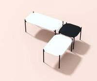 Beistelltisch meet by Paperflow Meet, Rechteck, furniertes MDF, Stahlgestell, B...