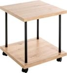 HAKU Beistelltisch, quadratisch, melaminharzbeschichtet, 4 Lenkrollen (2