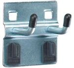 Doppelhaken mit breiter Grundplatte, &Oslash; 6 x T 25 mm, 5 St&uuml;ck
