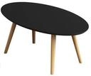 Beistelltisch SCANDI, oval, 4-Fu&szlig; Gestell aus Massivholz, B 1150 x T 600 x H...