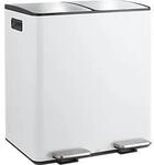 SPIRELLA Treteimer ALIYA, 2 x 20 Liter, Tretmechanismus, L 450 x B 300 x H 510 mm,