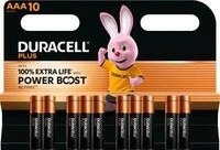 Batterien Duracell Plus Extra Life, Micro AAA, Spannung 1,5 V, 10 St&uuml;ck