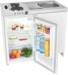 Exquisit Mini-K&uuml;che KK1085 mit Masse-Kochfeld, 76 l K&uuml;hlschrank, Sp&uuml;le,
