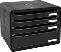 Schubladenbox BIG-BOX PLUS HORIZON QUER, A4+, 4 halboffene Sch&uuml;be mit Auszugsstopp,