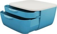 Schubladenbox Leitz&reg; Cosy, lebensmittelecht, 2 Sch&uuml;be, mit Gummif&uuml;&szlig;chen, B 251 x