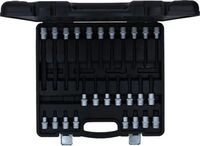 KS-Tools Bit-Stecknuss-Satz f&uuml;r Vielzahn-Schrauben, 1/2 " ", 26-teilig, in schwarzem
