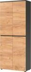 Schrank Boston, 5 Ordnerh&ouml;hen, B 800 x T 400 x H 1970 mm, Dekor Graphit & Navarra