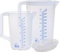 Huenersdorff Messkannen-Set, 2-tlg., Polypropylen transparent, geschlossener...