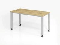 Home Office Tisch, Rechteck, 4-Fu&szlig; Quadratrohr, B 1200 x T 672 x H 685-810 mm,