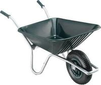 Schubkarre, 100 Liter, 13,5 kg, Kunstoffwanne gr&uuml;n