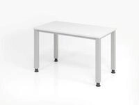 Home Office Tisch, Rechteck, 4-Fu&szlig; Quadratrohr, B 1200 x T 672 x H 685-810 mm,