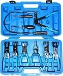 KS-Tools Schlauchschellenzangen-Satz, 9-teilig, in blauem Tragekoffer 671767