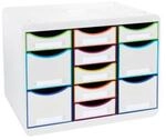 Exacompta Store-Box Multi Iderama Regenbogen, 11 offene Schubladen (7 flach/4 hoch),
