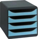 Schubladenbox Big Box Iderama T&uuml;rkis, 4 offene Schubladen, A4/A4+/24x32 cm, leise,