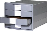 Schubladenbox HAN Impuls 2.0, 4 Schubladen, Format A4, stapelbar, geschlossen,