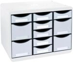 Exacompta Store-Box Multi Black Office Wei&szlig;/Harlekin, 11 offene Schubladen (7
