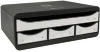 Exacompta TOOLBOX Wei&szlig; glossy, Ablagemodul A4+ mit 4 Schubladen (3 klein/1 gro&szlig;),