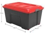Paperflow Aufbewahrungsbox Locker, 135 L, Polypropylen, fahrbar mit Rollen,