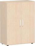Fl&uuml;gelt&uuml;renschrank PALENQUE, 3 Ordnerh&ouml;hen, B 800 x T 420 x H 1104 mm, Ahorn-Dekor