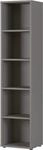 Aktenregal, 5 OH, B 450 x T 400 x H 1970 mm, graphit