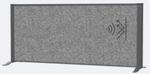 MAUL Akustik-Tischtrennwand MAULconnecto, Standf&uuml;&szlig;e, B 1200 x T 40 x H 500 mm,