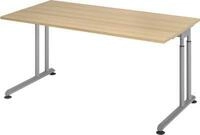 Schreibtisch Breno, manuelle H&ouml;heneinstellung, horizontaler Kabelkanal, B 1600 x T