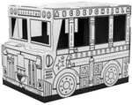 Bankers Box Spielbus, ausmalbarer Kartonbus aus FSC‑Wellpappe, gro&szlig;, interaktive