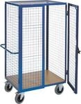 Gitter-Schrankwagen, 1150 x 750 x 1800 mm, mit abschlie&szlig;barer Doppelfl&uuml;gelt&uuml;r