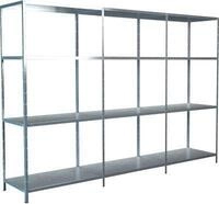 Schulte Regalwelt Steckregal, H 1800 x B 2600 x T 500 mm, verzinkt silber