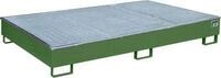 Bauer Regalwanne RW-GR 2200-2 PE, mit PE-Einsatz, mit Gitterrost, L 2165 x B 1315 x H