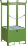 Fass-Stapelpalette Bauer FSP-1, seitlich offen, Kap. 1 x 200 l Fass, gr&uuml;n 137498